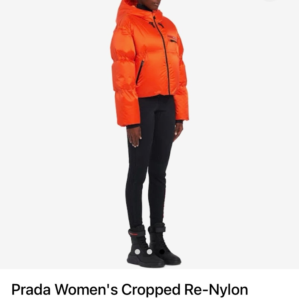 Prada Cropped Technical Re-Nylon Down Jacket - image 3